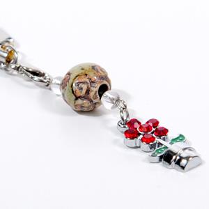 Bio Energy Handphone Charm - Red Flower