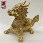 24K GOLD Prosperity Dragon – Leaves Design