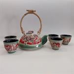 5 Cups Tea Set - Floral Design