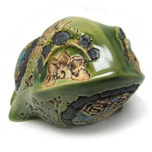 Animal Figurine - Frog With Floral Design