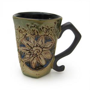 Mug Octogonal Shape - Twigs Design